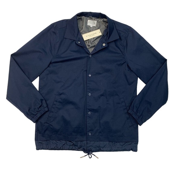 Five Four Jacket Mens L Large Navy Blue Abberton Snap Button Lightweight Shacket - Picture 1 of 15